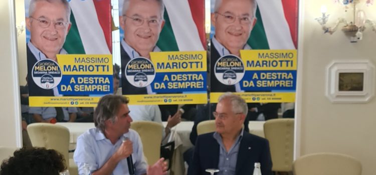 Massimo Mariotti scende in campo con il sindaco uscente, Sboarina.